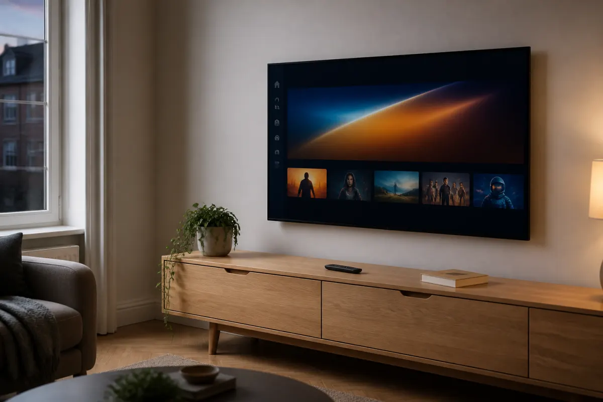 Living room TV ready for Nartiel8K setup